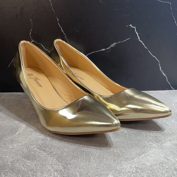 Forever Link Shoes - Forever Link Aubree-18 Gold Size 8.5m